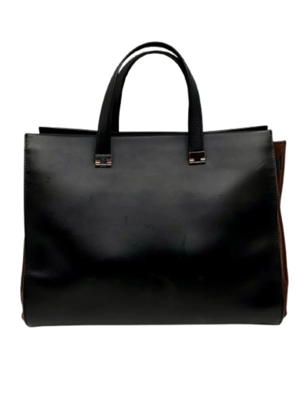 KATE SPADE~Parker Street Aisley Leather & Suede Large Tote Bag – Black & Brown
